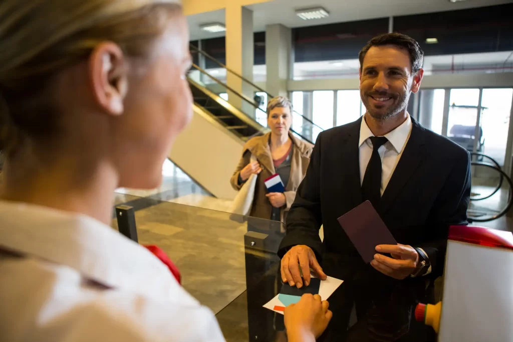 Professional concierge services managing visitors in a commercial building in Yorkshire and Humber